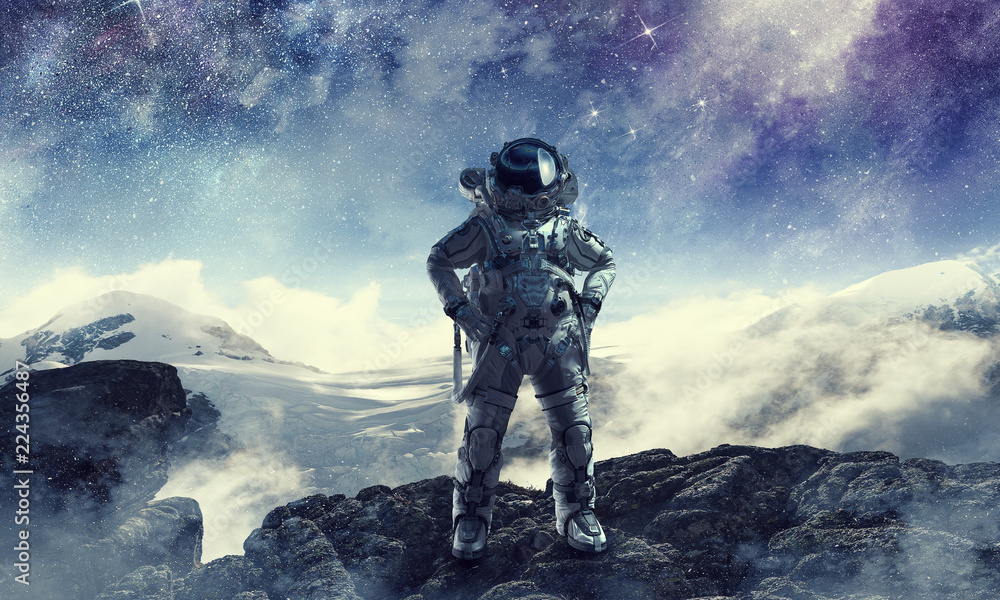 Spaceman and his mission. Mixed media Spaceman and his mission. Mixed media