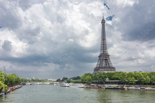 Eiffel Tower and Seine river, Paris, France © Mistervlad
