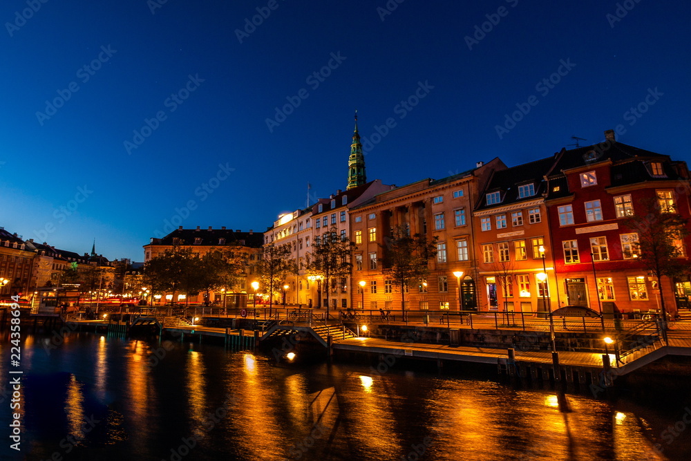 Night cityscape in Copenhagen