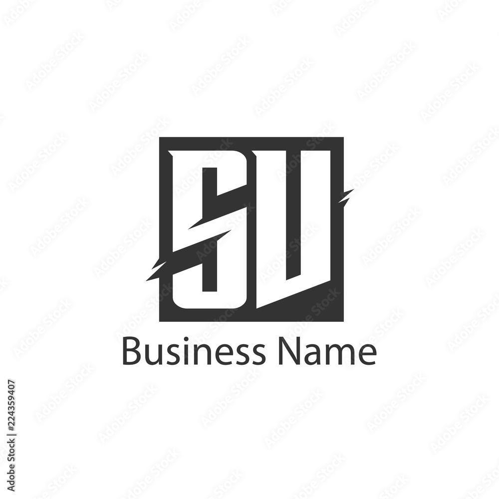 Initial Letter SV Logo Template Design Initial Letter SV Logo Template Design