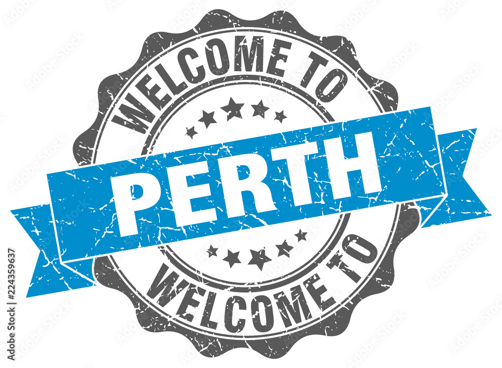 Obraz premium Perth round ribbon seal