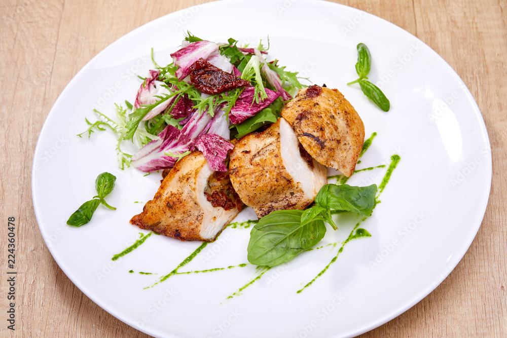 chicken breast with salad chicken breast with salad