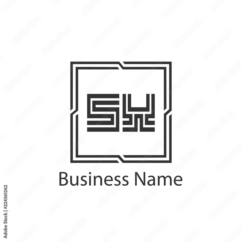 Initial Letter SX Logo Template Design