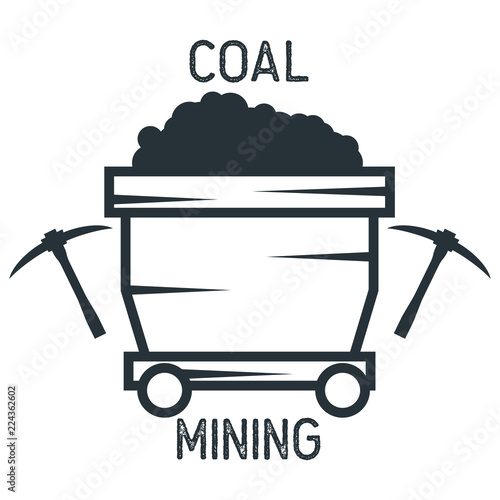 coal mining insignia. vector illustration
