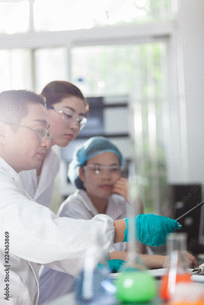 Fototapeta premium people working at laboratory