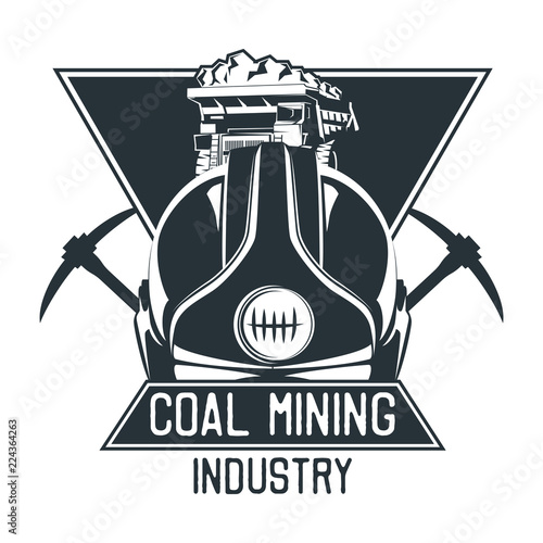 coal mining insignia. vector illustration