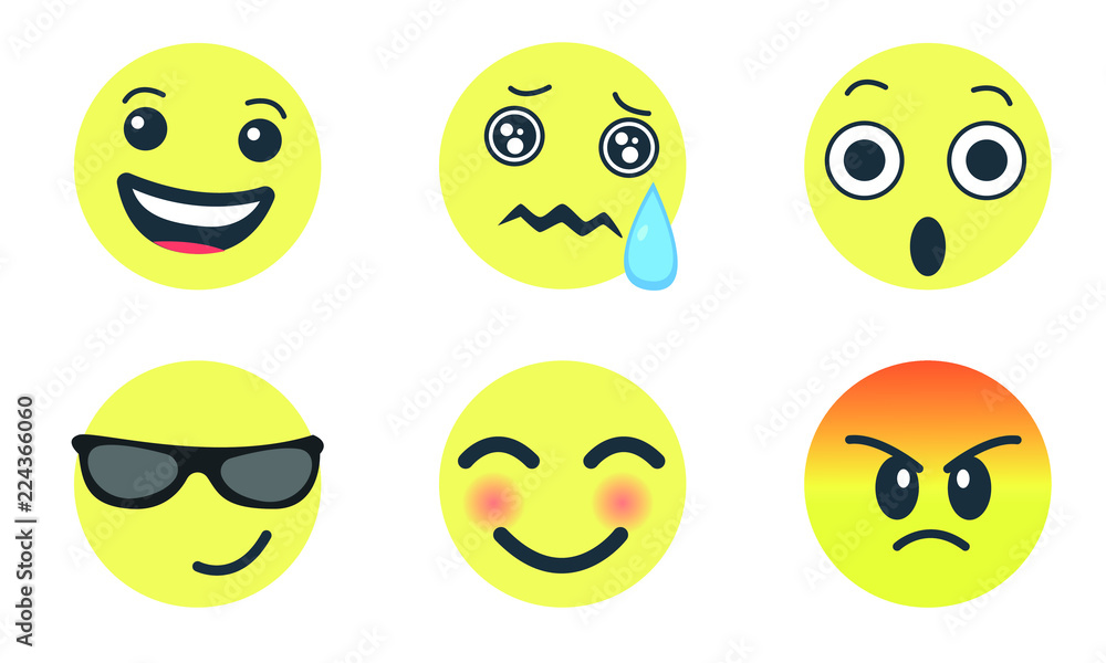 Fototapeta premium smilies, icons for website, vector