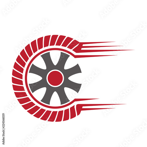 tire / tyre logo, emblems and insignia with text space for your slogan / tag line. vector illustration