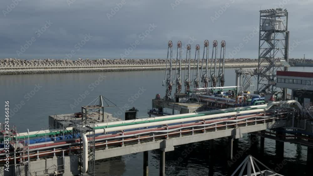 Jetty of petrochemical gas terminal Jetty of petrochemical gas terminal