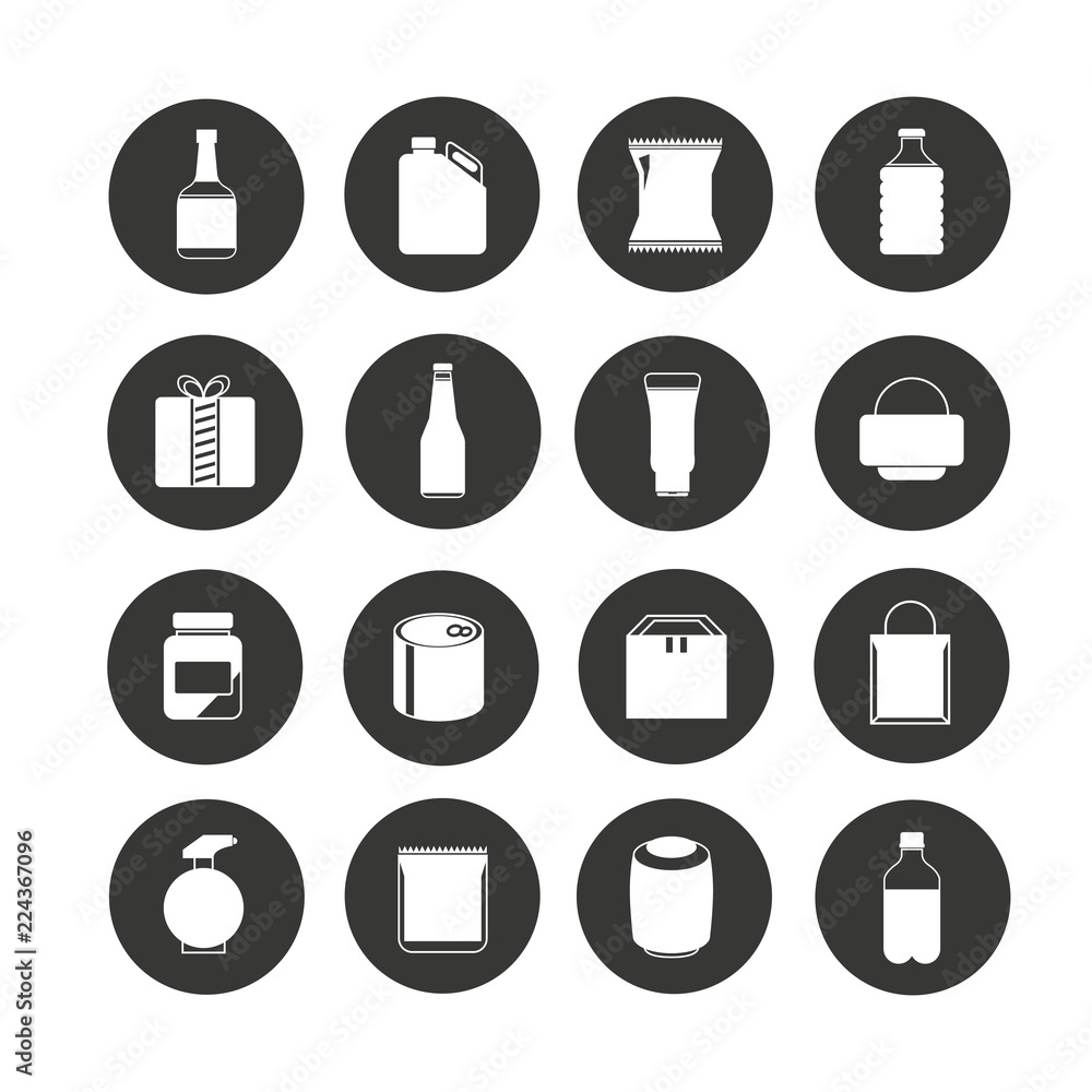 package icon set in circle buttons package icon set in circle buttons