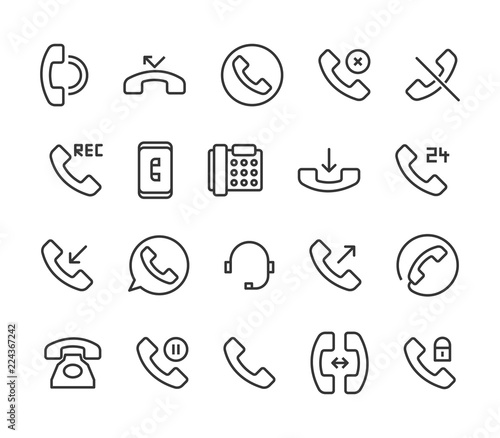 Simple Set of Processing Related Vector Line Icons. Contains such Icons as Support, Chat, Callback and more. Editable Stroke. 48x48 Pixel Perfect.