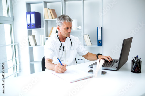 Doctor in his office