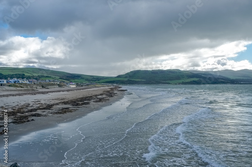 Stormy Looking Girvan Shoreline i Scotlands South West Coast