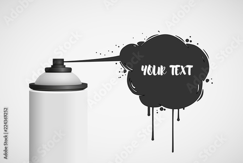 Vector paint spray isolated on a white background