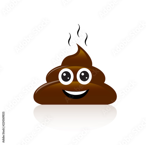 cute brown and shiny turd smiles and smells