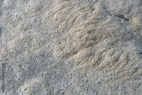 Weißer Schaum am Meeressaum photo
