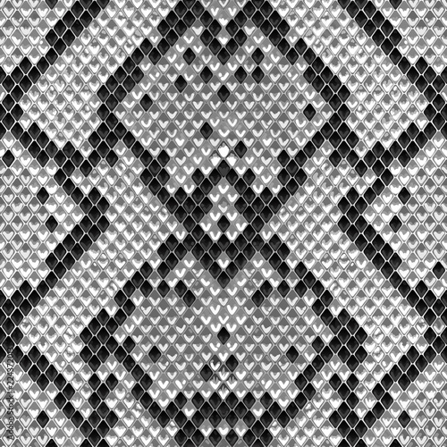 Snake Skin Colorful Animal Gray Seamless Pattern