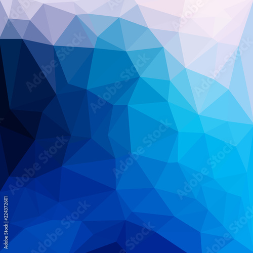 Blue abstract geometric rumpled triangular low poly style vector illustration graphic background
