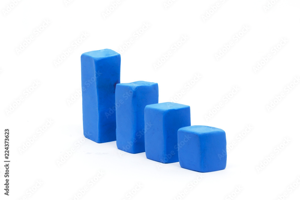 Miniature businessman and graph on white background, Business Growth concept Miniature businessman and graph on white background, Business Growth concept