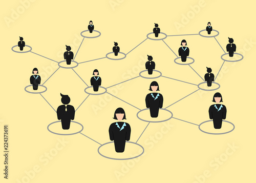 social network icon business people link network ,vector, illustration.
