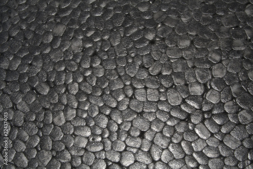 black foam isolated on white background