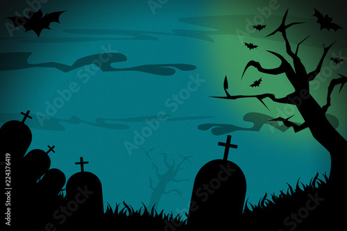 Gruselige Halloween Landschaft