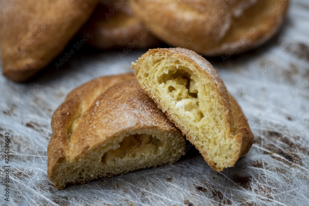 Fresh bakery on table