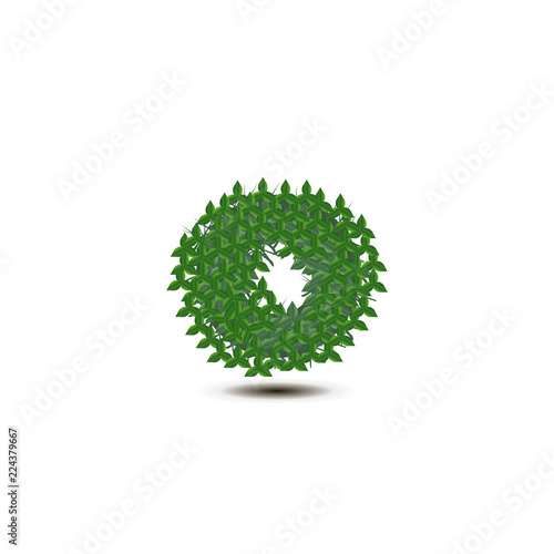 Green leaves frame. Vector Design Illustration.