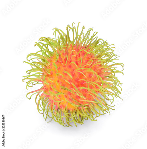 rambutan sweet delicious fruit isolated on a white background