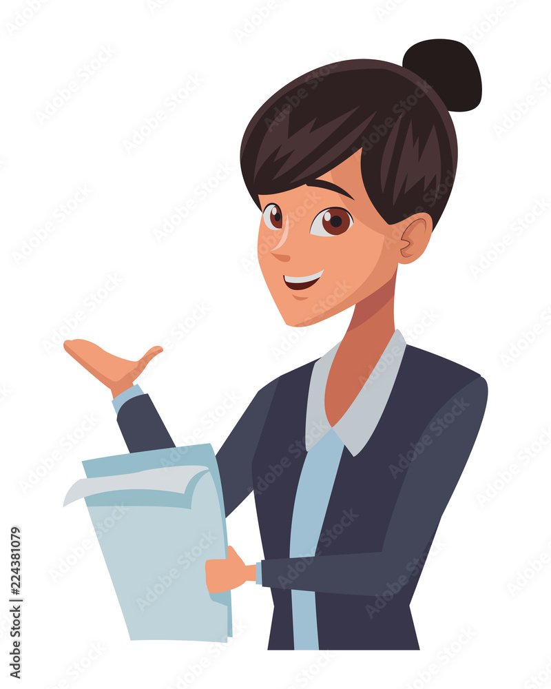 Executive businesswoman cartoon