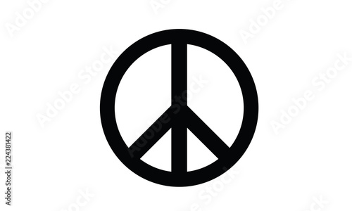 Peace symbol black graphic illustration