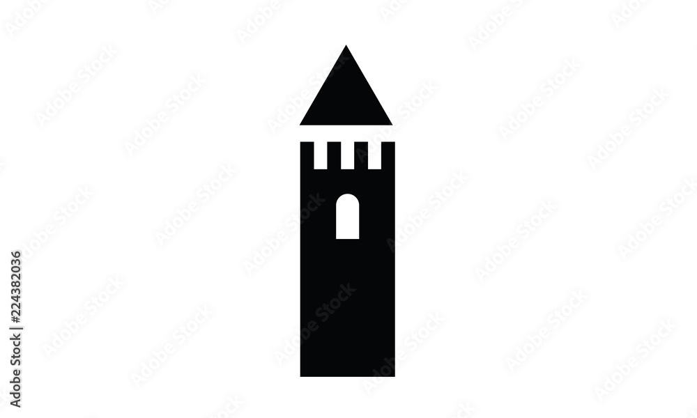 Fototapeta premium Castle historical building medieval vector illustration