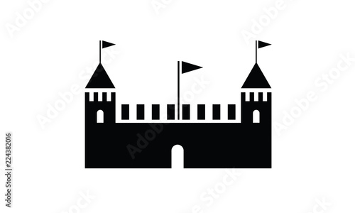 Castle historical building medieval vector illustration