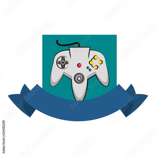 Retro console gamepad emblem