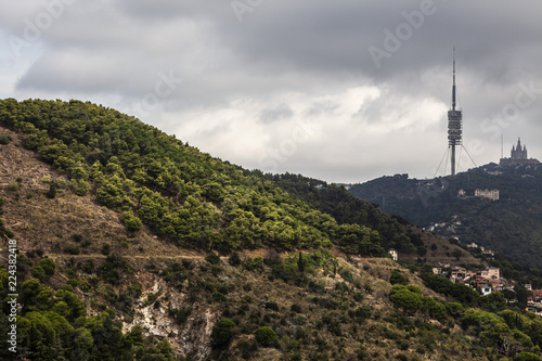 Path walk,Water road,carretera de les aigues,in Collserola mountain, Barcelona.