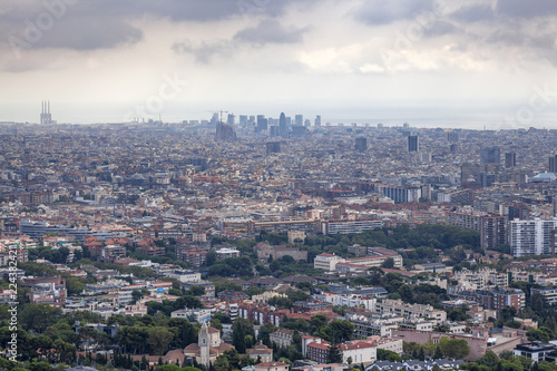 General city view from lookout of Collserola mountain,Barcelona. © joan_bautista