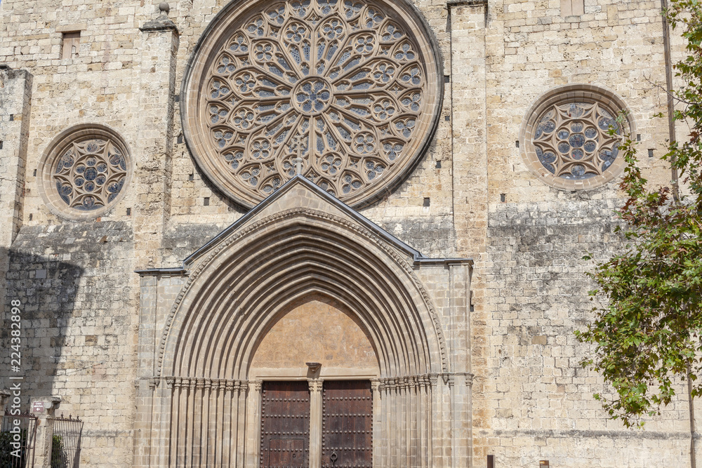 Monastery of Sant Cugat,ancient benedictine abbey,Catalonia,Spain.