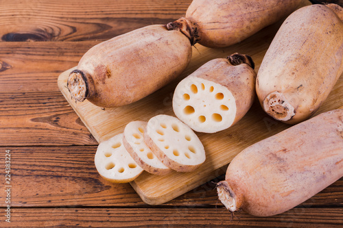 Fresh lotus root, close-up