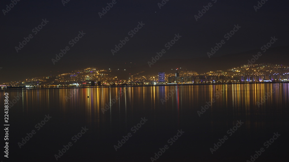 City with reflection view