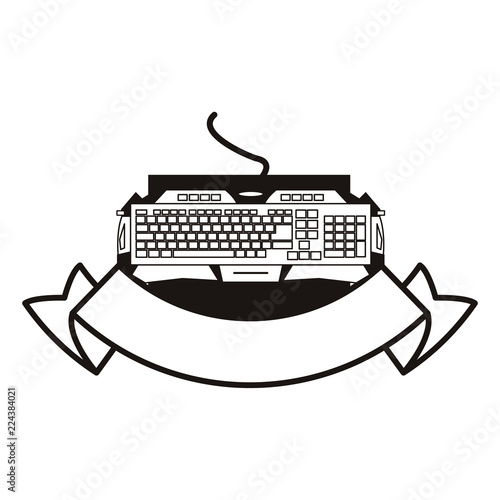 Gamer keyboard device emblem