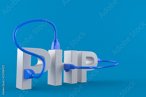 PHP text with network cable