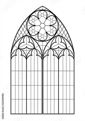 Medieval Gothic contour window Medieval Gothic contour window