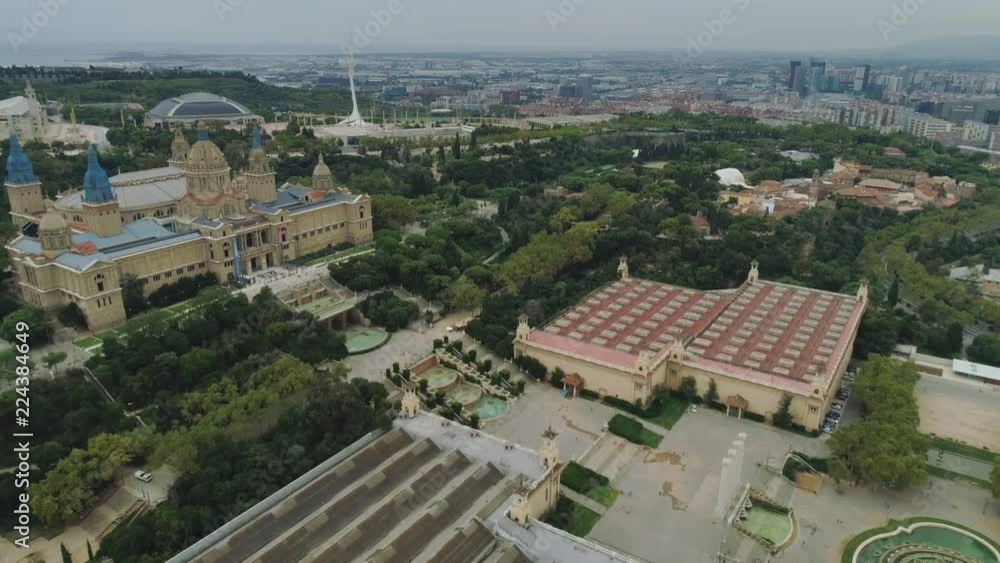 Barcelona city Catalonia Spain Drone historical cityscape europe architecture Barcelona city Catalonia Spain Drone historical cityscape europe architecture