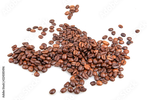 Coffee beans isolated on white background