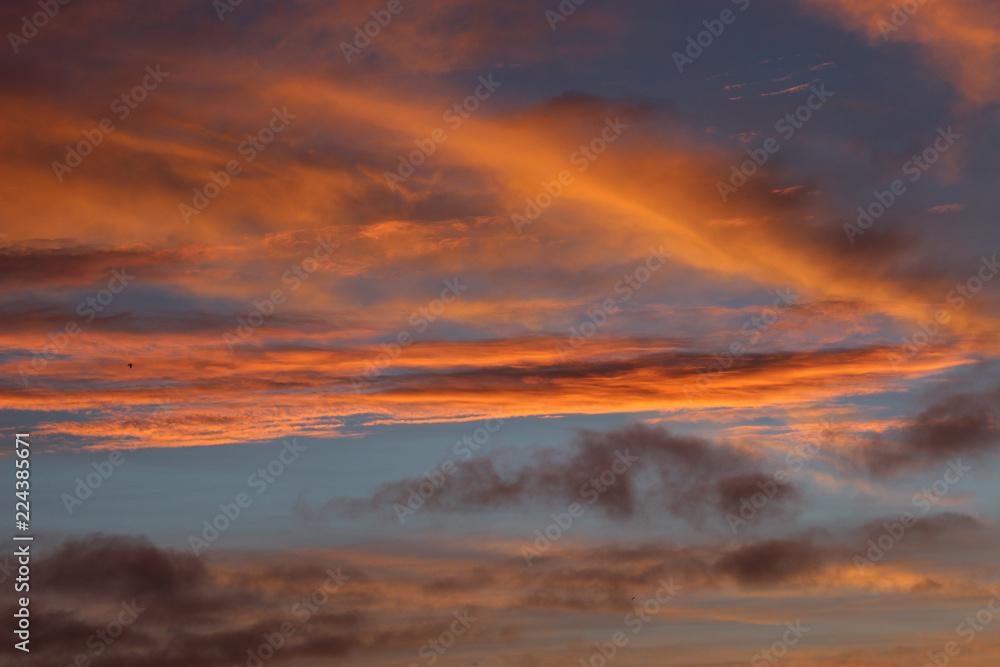 Fototapeta premium Beautiful autumn dawn before sunrise