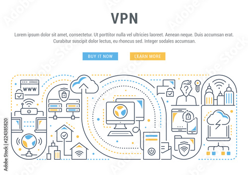 Linear Banner of VPN.