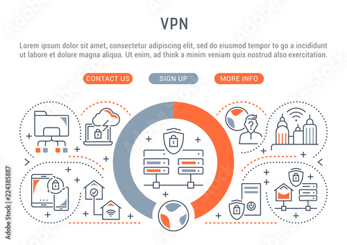 Linear Banner of VPN.