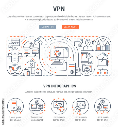 Linear Banner of VPN.