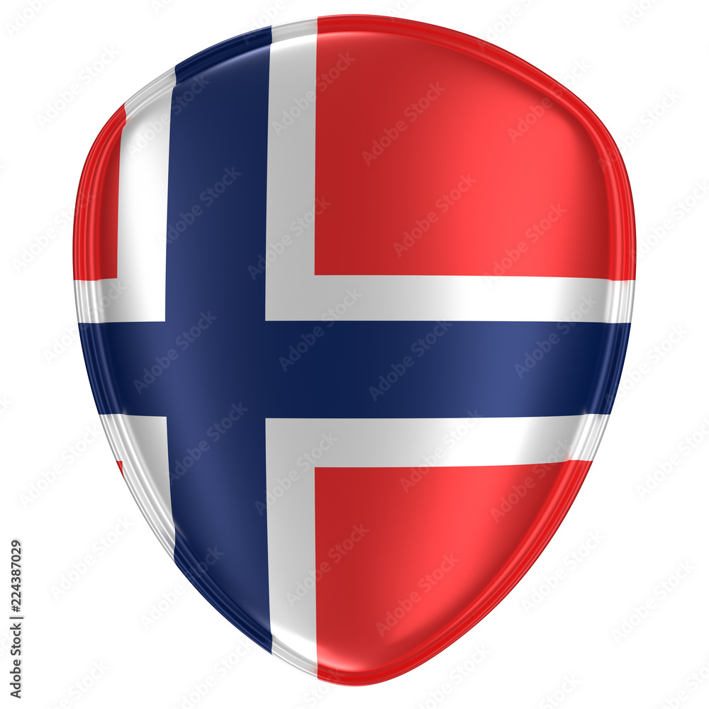 Obraz premium 3d rendering of a Norway flag icon.