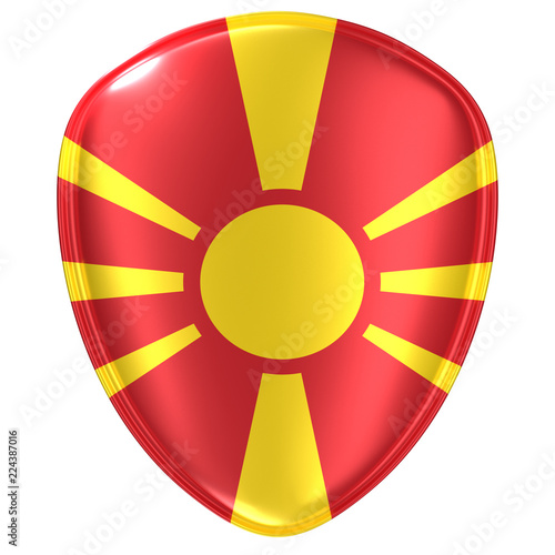 Free Download 3d rendering of a Macedonia flag icon. - GFXLoad